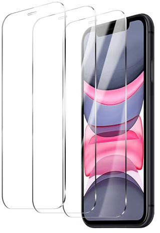 Lyootam 3 Stück Schutzglas für iPhone 11/XR, 9H Härte Displayschutz, gehärtetes Glas, blasenfrei, kratzfest, HD klar