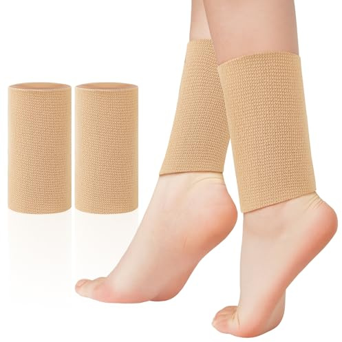Fefod Knöchelschutz Gel Knöchelbandage, 1 Paar Knöchelpolster Knöchel Pads, Gel-Knöchel-Ärme, Malleolar Gepolsterte Ärmel Skate-Socken für Eiskunstlauf, Roller, Ski, Damen & Herren