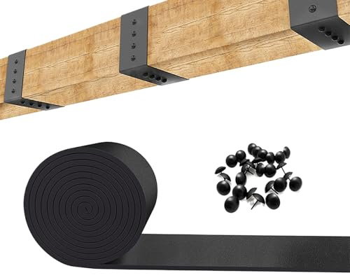 Ruban Adhésif pour Poutre - 5M Cuir PU, Ruban de Réparation en Bois, Bande Patch Architectural en Métal Artificiel | Sangle de recouvrement Flexible pour Volets, Enveloppe de Déchirure de Plafond