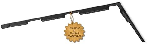 MNK_solution LED Schienensystem Decke Komplettset 3 Deckenlampe Schwarz | Zigbee dimmbar – Deckenleuchte für Wohnzimmer, Küche, Esszimmer – moderner Deckenstrahler – Lichtschienensystem