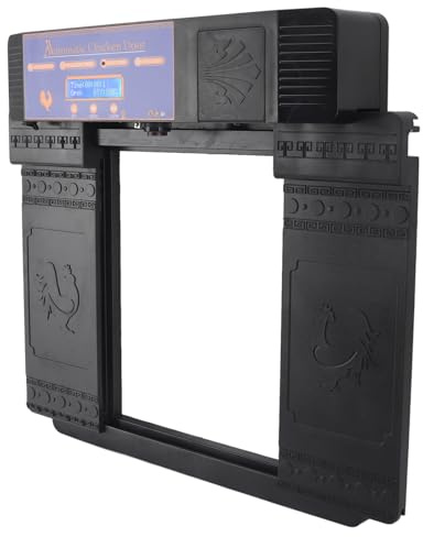 Stylebest Porte Solaire Automatique pour Poulailler, avec Plusieurs Modes et sécurité Infrarouge pour Poulets et Canards, 403x365x85mm (Noire)