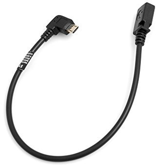 System-S Micro USB 90 ° angolato a Sinistra ad Angolo Maschio a Mini USB Femmina Circa 27 cm Cavo Dati Ricarica Cavo di prolunga Cavo di interfaccia e Adattatore