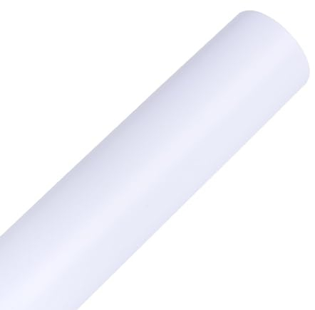VINYL FROG Vinylfolie Plotter Matt Weiß Plotterfolie Vinyl 30,5cm x 305cm Opal-weiß Selbstklebende Folie für DIY-Geschenke, Tasse, Fenster, Keramik, Kunststoff