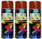 Deco Color 3er Sparpack DC Lackspray glänzend 400ml nach RAL freie Farbauswahl (3 Dosen in oxidrot glanz RAL 3009)