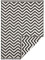 NORTHRUGS In- und Outdoor Teppich Palma 80x150cm - Wendeteppich Wetterfest Modernes Design Zick-Zack Muster Läufer für Balkon Terrasse Garten Wintergarten Wohnzimmerteppich Wasserfest in Schwarz Creme