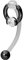 PIERCINGLINE PMFK Bananabell + Chirurgenstahl Design RING + 4 mm KRISTALL Piercing Intimbereich Bauch Schwarz