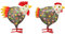 Exner dekorativer Deko-Hahn Deko-Huhn Garten-Deko Metall bemalt Preis für 2 Stück 4 Farben zur Auswahl (grau)