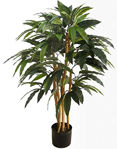 Seidenblumen Roß Mangobaum 90cm DA künstlicher Baum Pflanze Kunstbaum Dekobaum Kunstpflanzen Zimmerpflanze Mango