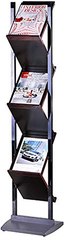 HANSHAN Rack tidskrift, licenser dubbel dagbok sidoställ våning display köpcentrum restaurang meny hylla filbibliotek rack 2 storlek (storlek: 13 × 12 × 60 tum)