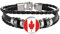 Kanada Flagge geflochtenes Armband Leder Kette Kristall Armband Souvenir, Mode handgefertigte Armband für Mann & Frau besonderes Tagesgeschenk