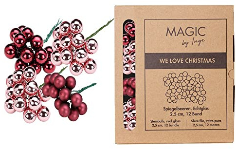 144 Spiegelbeeren I Ø 25 mm I Berry Kiss Mix I Glaskugeln