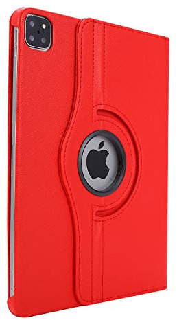 Lobwerk Étui de Protection à Rabat Rotatif à 360° pour Apple iPad Pro 2020 12,9 Rouge