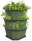 GUSTA GARDEN Paul Potato Kartoffelturm 3 Etagen Dunkelgrün - Hochbeet Turm Kartoffeln - Garten & Balkon - Schädlingsschutz - 0,2m² - 56L Erdvolumen