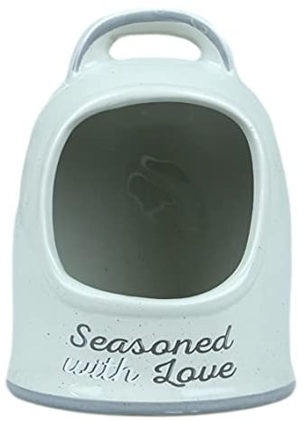 Dolomite Grey Ceramic Salt Cellar Pig Kitchen Spices Condiment Dispenser