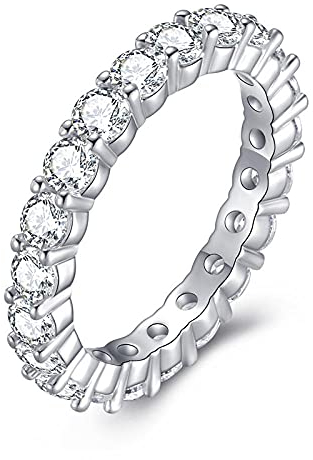 Ringe Anillo De Circonia Cúbica Para Mujer, Joyería De Boda, Compromiso, Corona De Cristal, Regalo De Fiesta, 32, Zink,