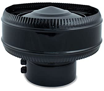 CAEXVEN Sombrerete Antirevocante CAEXVEN 120mm | Acero Reforzado Negro | Protección Total contra Viento y Lluvia | Fabricado en España
