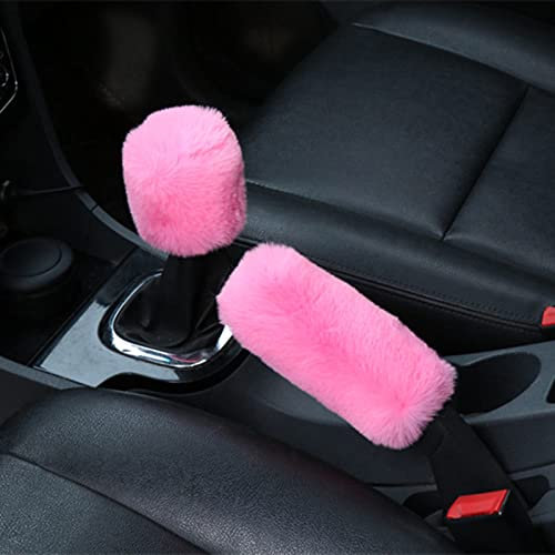 Goliton® Schaltknaufabdeckung aus Plüsch, Rosa