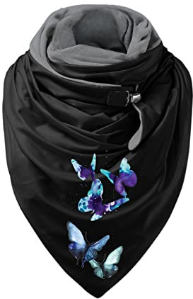 Todiri Weiche Fashion-Wrap Printing Schals warme lässige Frauen Shawls Knopfschal (F, F)