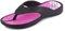 IMTY Womens Ladies Lightweight EVA Toe Post Slip On Flat Beach Summer Pool Slides Water Shoes Flip Flops Sandals (Black/Fuchsia, uk_footwear_size_system, adult, women, numeric, medium, numeric_5)
