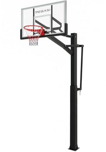 Pegasi Basketballkorb Inground 2.45-3.05m - Schwarz