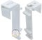 Brillant® Klemmträger für Klemmfix Rollo ohne Bohren Doppelrollo Bohrfreie Befestigung für Dreh- KippFenster 10 Stück Weiß, zum kleben oder Klemmen, geeignet für 35-36 mm Rollos, verstellbar 9-24mm