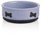 Sweejar Ceramic Dog Bowls with Bone Pattern, Dog Food Dish for Small Dogs, Porcelain Pet Bowl for Water 16 Fl Oz (Purple)