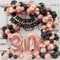 30 Geburtstag Deko, 30. Geburtstag Frauen, 30 Jahr Geburtstagdeko, Happy Birthday Girlande Ballon Schwarz RoseGold Deko, Deko 30. Geburtstag Konfetti Luftballons, Birthday Party Decorations
