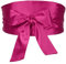 Elerevyo Cinturón Obi sedoso de satén para mujer, talla grande, cinturón ancho para vestido de novia, Rosa Roja, 58-78cm/22.83-41.73