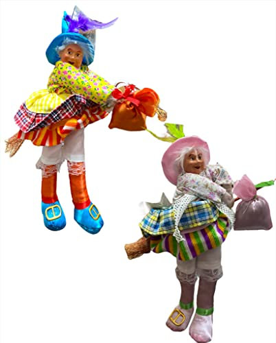 Generico Befana Con Scopa 24cm - Modello assortito con 5 cioccolatini assortiti
