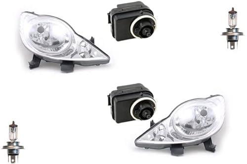 Johns, Scheinwerfer passend für Peugeot 107 06/05-01/12 + H4 Links Rechts m. Stellmotor