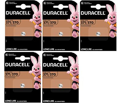 5 x Duracell 371/370 SR920 mit Silberoxid (5 Blister mit je 1 Batterie) 5 Batterien