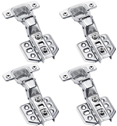 Juego de 4 Bisagras de Cazoleta de 35mm con Amortiguador Soft Close Bisagras de Acero Inoxidable para Puertas Cocina