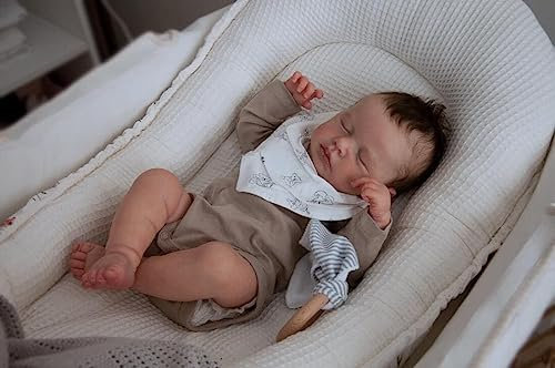 Anano Bambole Reborn Neonato Maschio In Silicone 20 Pollici 50cm Bambole Reborn Baby Dolls Realistico Occhi Chiusi Morbido Vinile Vera Neonata Reborn