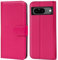 Verco Coque pour Google Pixel 8, Housse Portefeuille pour Pixel 8 Etui en Cuir Synthétique Fonction Stand Case, Rose