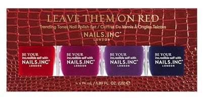 Nails.INC Leave Them On Red Nail Polish Set