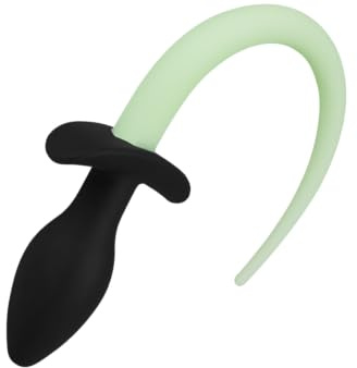 EIS Dildo | Analtoy | Silikon-Analplug mit Schwänzchen | 28 cm | Sex Toys | breite Basis | konische Form | hautfreundliches Silikon | Schwanz leuchtet im Dunkeln | Sex Spielzeug für Frauen | Erotik