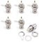 JZK 5x BNC-Buchsen, BNC-Anschluss Buchse für Frontplattenmontage mit Muttern-Schottgriff, Chassis-Radial-HF-BNC-Tastkopf-Adapter für Plattenmontage Lötstecker für CCTV