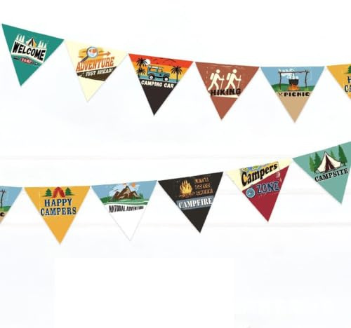 Topyond 10 Wimpelketten, 3 m lange, Dreiecksflaggen, Partydekoration | Wimpelkette Girlande Outdoor, Mehrfarbige Flaggenbanner, Wiederverwendbare
