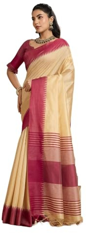 Laavaan Women's Cotton Silk Saree with Unstitched Blouse Piece