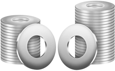 BOUMVID Arandelas Planas de Cuerpo M3 x 9mm, 100 Piezas Acero Inoxidable 304 A2 V2A, Metalicas Pequeño Arandela de Bloqueo, Plana de Plano Para Tornillos Sujetadores DIN 9021 / ISO 7093