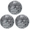 sourcing map 3Pcs Decorative Glass Balls 8cm Orbs Centerpiece Balls Mosaic Glass Ball Sphere for Decor Bowls Vases Dining Table Party, Silver Black