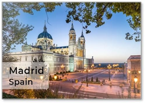 Imán para nevera de Madrid, España en la Catedral de la Almudena