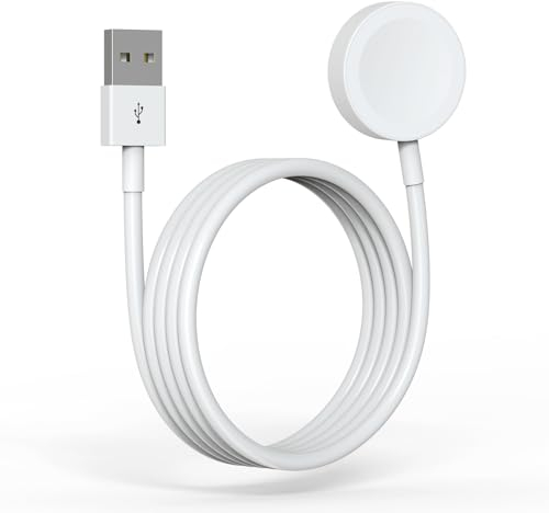 Caricatore per Apple Watch, USB Caricabatteria Magnetico Wireless Veloce per iWatch, Cavo di Ricarica Portatile USB da 1m Compatibile con Apple Watch Series 10/9/8/7/6/5/4/3/2/1/Ultra 2/SE