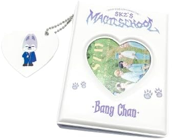 SKZOO Fotokartenhalter SKZ's Magic School Binder mit Schlüsselanhänger Stay Album Foto mit 16 Innenseiten, Postkartenhalter, Buchhüllen (Bang Chan)