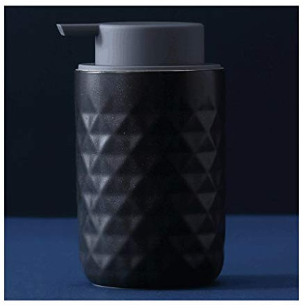 Distributeurs de savon de comptoir Distributeur de savon en céramique de 12,3 oz Distributeur de savon liquide rechargeable pour salle de bain, cuisine, etc. Distributeur de savon à double usage