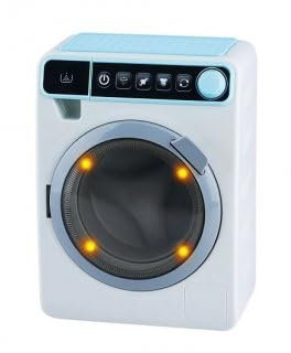 Machine a Laver Enfant Sons et Lumiere - Jouet Lave Linge 4 programmes, tiroir lessive, Tambour Rotatif - Set Jeu Imitation avec Carte Tigre