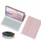 JZCZMCE Funda con Teclado para Honor Magic Pad 2 12.3, Contiene Ñ, 7 Colores Retroiluminados, Teclado Retroiluminación Inalámbrico Desmontable Magnético con Ratón Bluetooth,Rosado