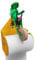 Toilettenpapierhalter Mit Frosch Auf Fahrrad, Toilettenpapier Mit Motiv Frosch, Frosch Toilettenpapier Halter, Taschentuch Halterung Wand Für Badezimmer, Toilette, Küche