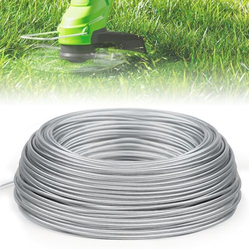 Fil de Coupe en Métal pour Débroussailleuse, 2,4 mm x 30 m Fil Coupe Bordure, Fil de Rechange pour Bobines de Tondeuse à Gazon, Convient pour les Mauvaises Herbes, l'herbe, l'entretien du jardin