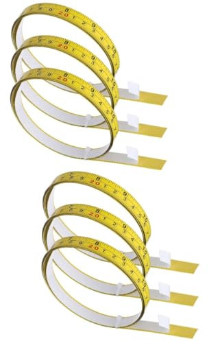 jojofuny 6stücke Selbstklebende Maßbänder Mit Imperialen Und Metrischen Präzisionsmesswerkzeug Für Werkbänke Und Heimwerker Design Mit Haftunterseite